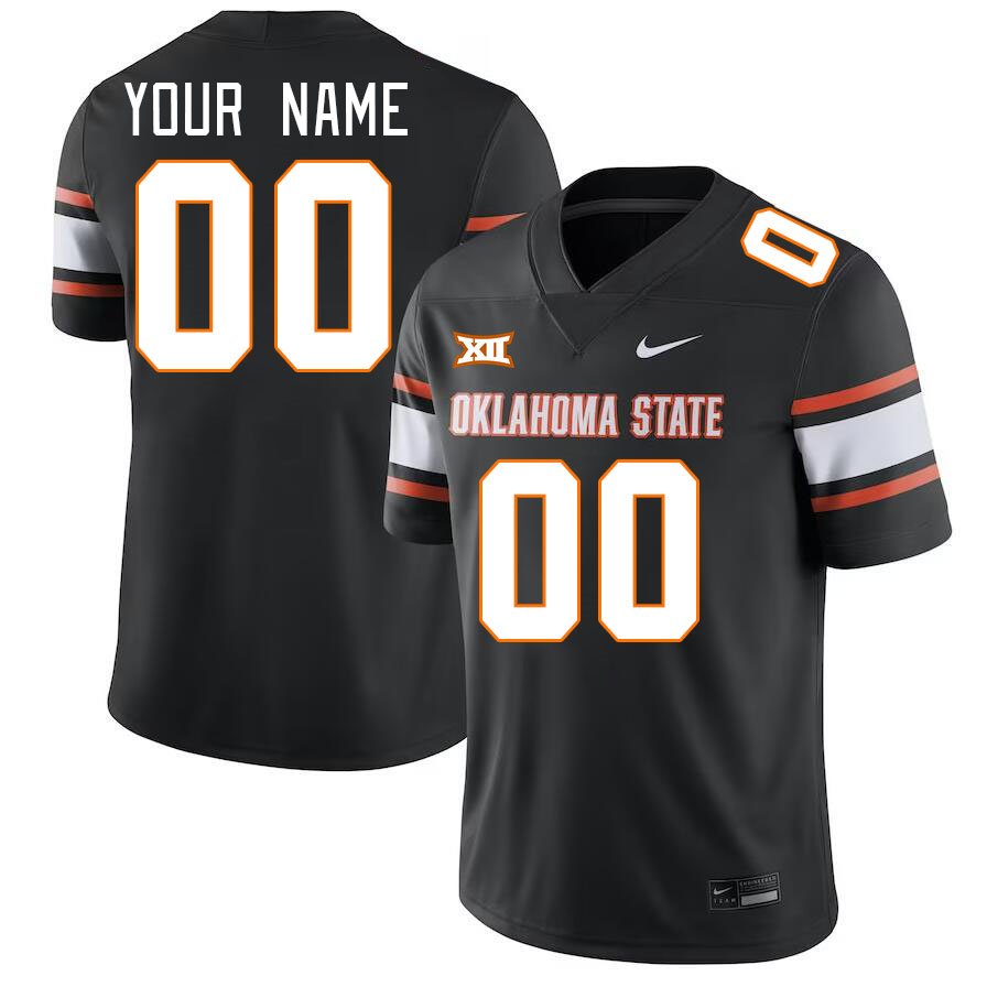 Custom Oklahoma State Cowboys Name And Number College Football Jerseys Stitched Sale-Black